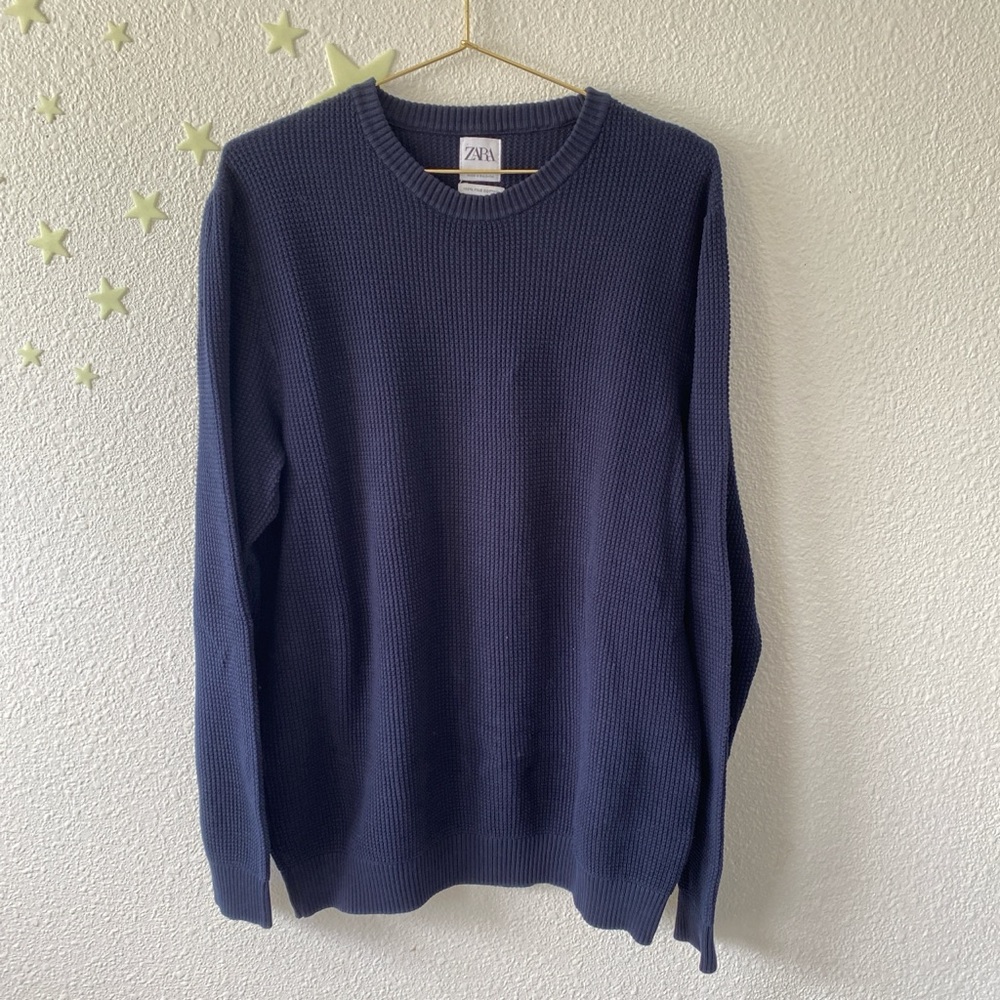 Zara Men's Navy Sweater